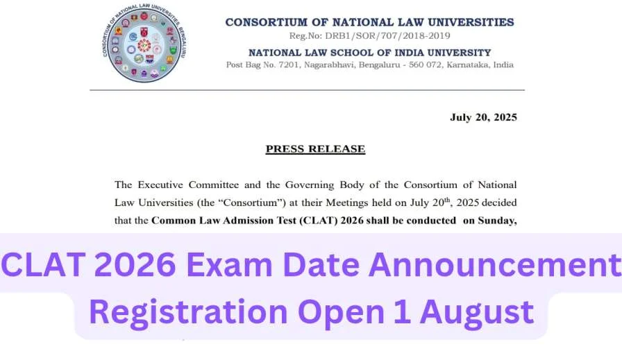 CLAT 2026 Exam Date Announcement